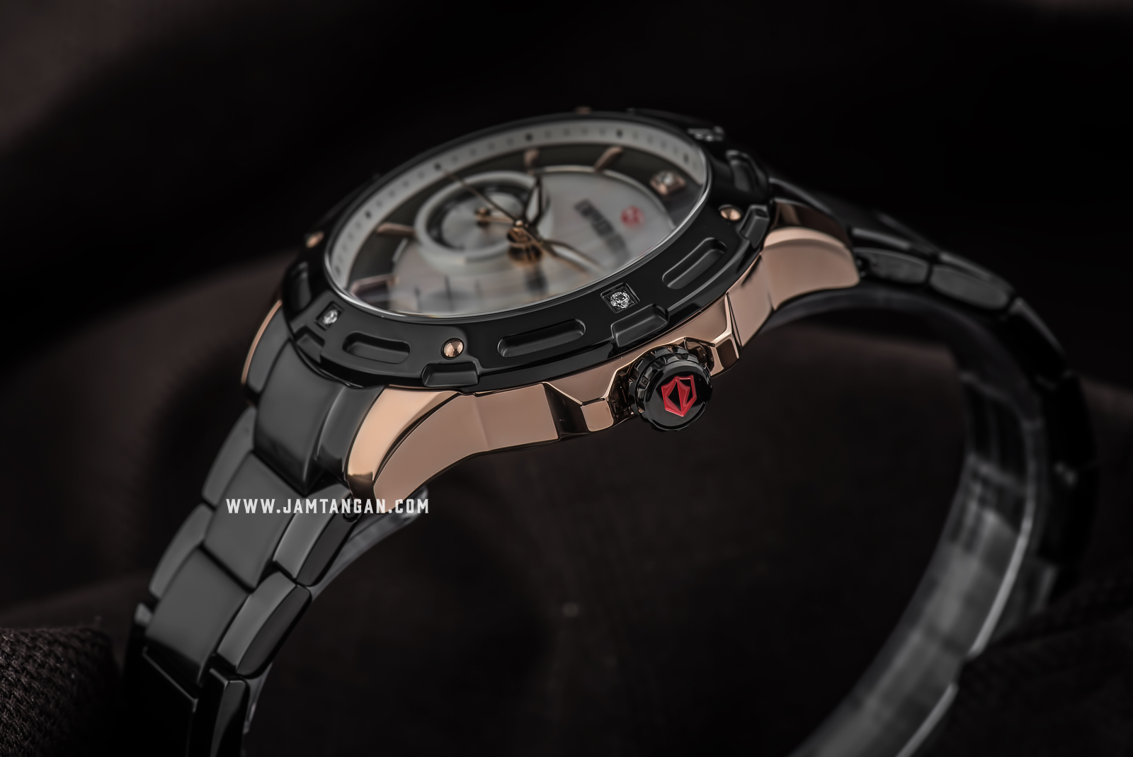 Expedition E 6760 BF BBRBA Ladies Mother of Pearl Dial Black Stainless Steel Machtwatch